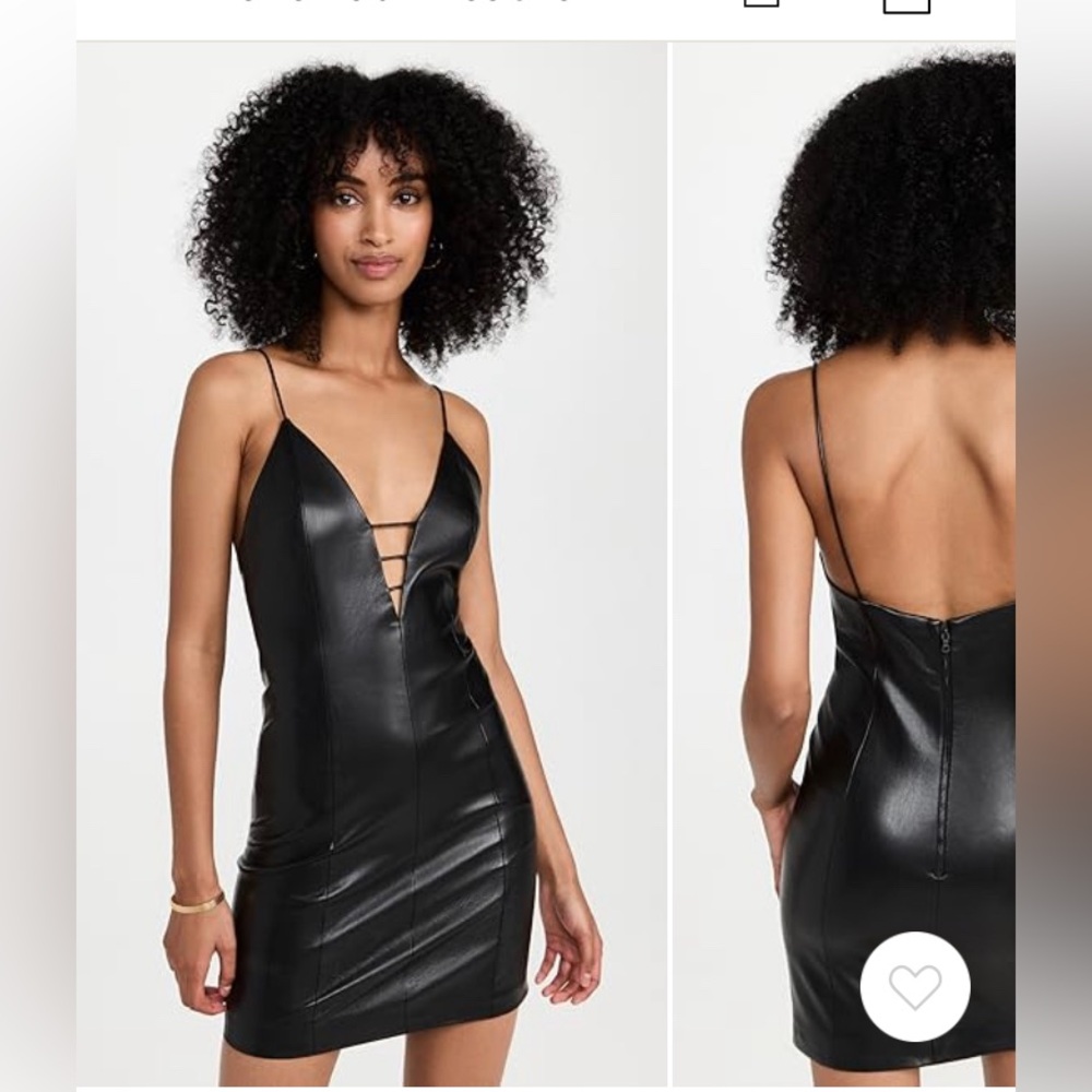 Alice and Olivia Vegan Leather Mini Dress